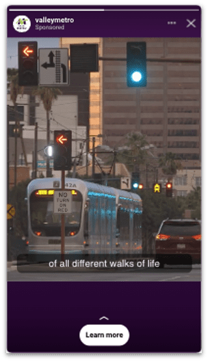 Valley Metro social media campaign example